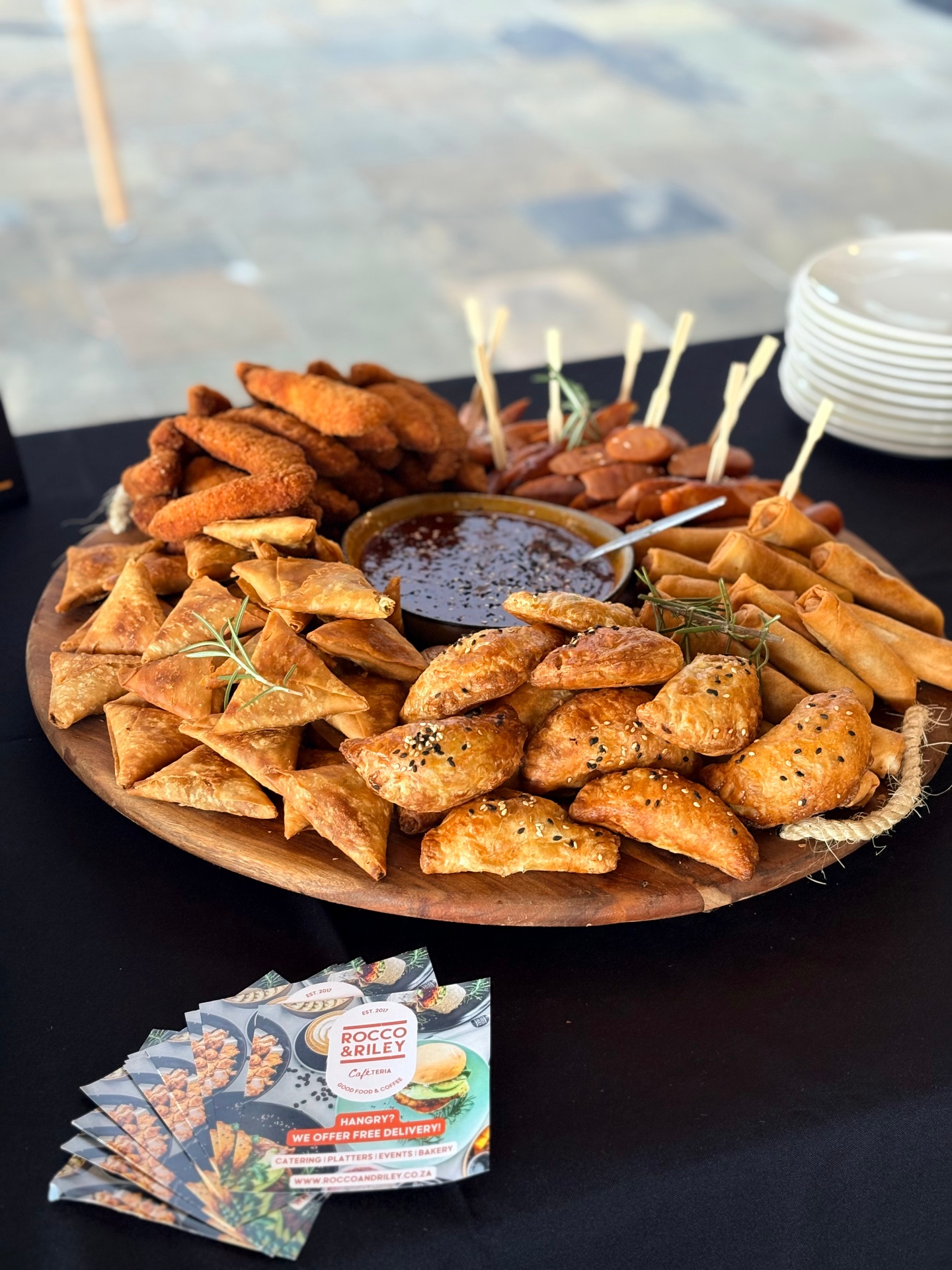 Rocco & Riley branded corporate catering platter